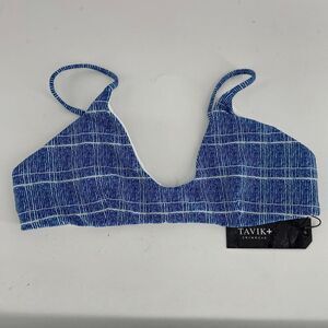 Tavik Nahla Triangle Womens Off the Grid Pacific Blue New Bikini Swim Top Small